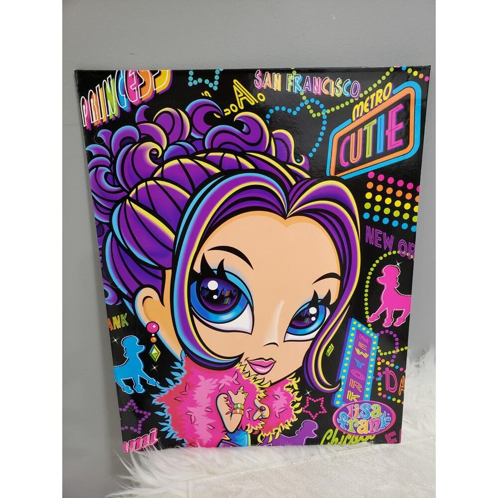 Lisa Frank Glamour Girl 2003 Folder Hard To Find RARE! Hollywood Chicago y2k